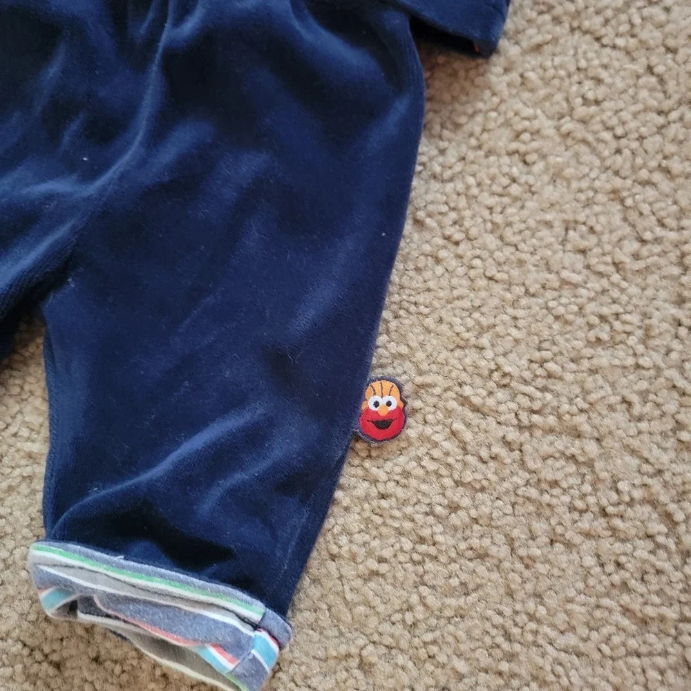 Vintage Sesame Street Elmo Baby Boy Clothes SZ 0-3M Embroidered Outfit